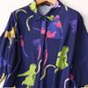Foreign Trade Export Print Loose Cotton Silk Dress Summer Thin Short Sleeve Artificial Cotton Shirt Dress Plus Size Women Clothing