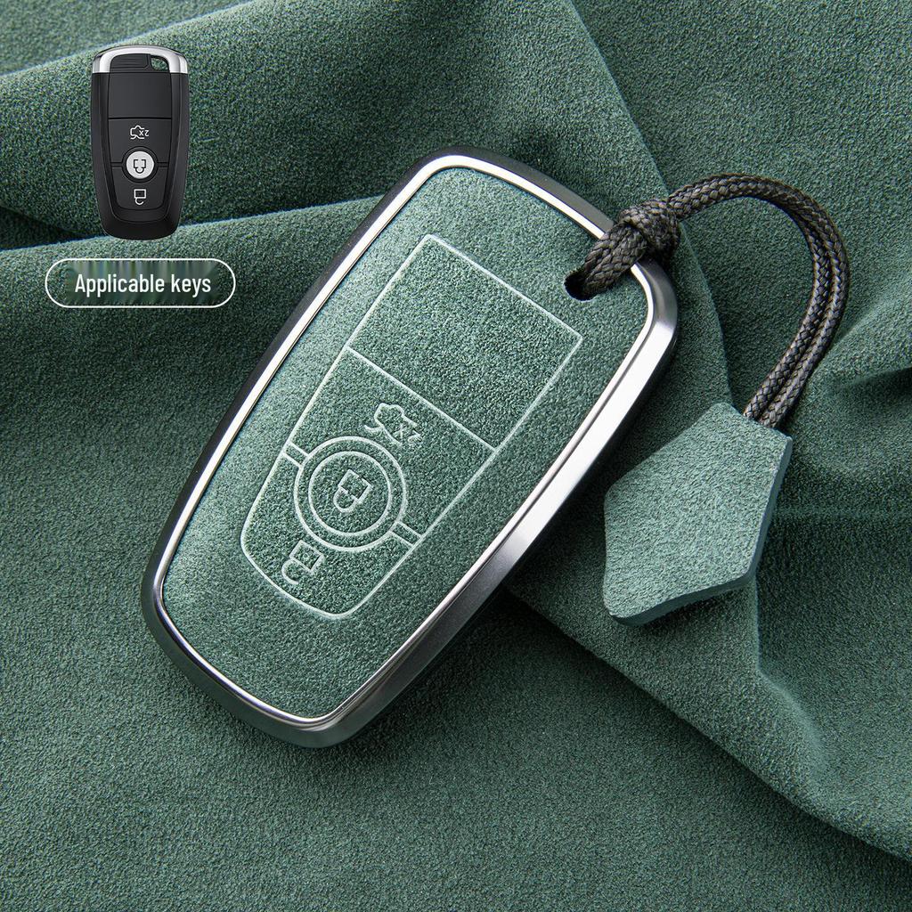 Premium Sheepskin Key Cover for Ford Explorer ST, Edge L, Mondeo EVOS