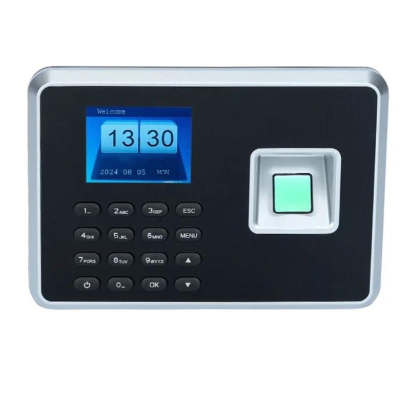 Fingerprint Time Attendance Terminal Employee Clock Recorder Multiple Languages With Password U-disk Download Report