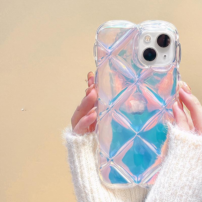 3d Laser Gradient Heart Diamond Transparent Clear Soft Case For Iphone 13 Pro Max 12 11 Pro Max Xs Xr X Glitter Silicone Cover
