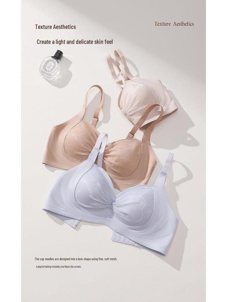 Sexy Lace Wireless Push-Up Bra for Small Bust – Skin Tone, Comfortable, Anti-Sagging Design