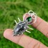 Zebra Jasper Stone Chrome Diopside 925 Sterling Silver Wedding Pendant Jewelry