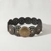 Faux Leather Belt Grunge with Ornamental Buckle Goth for Festivals