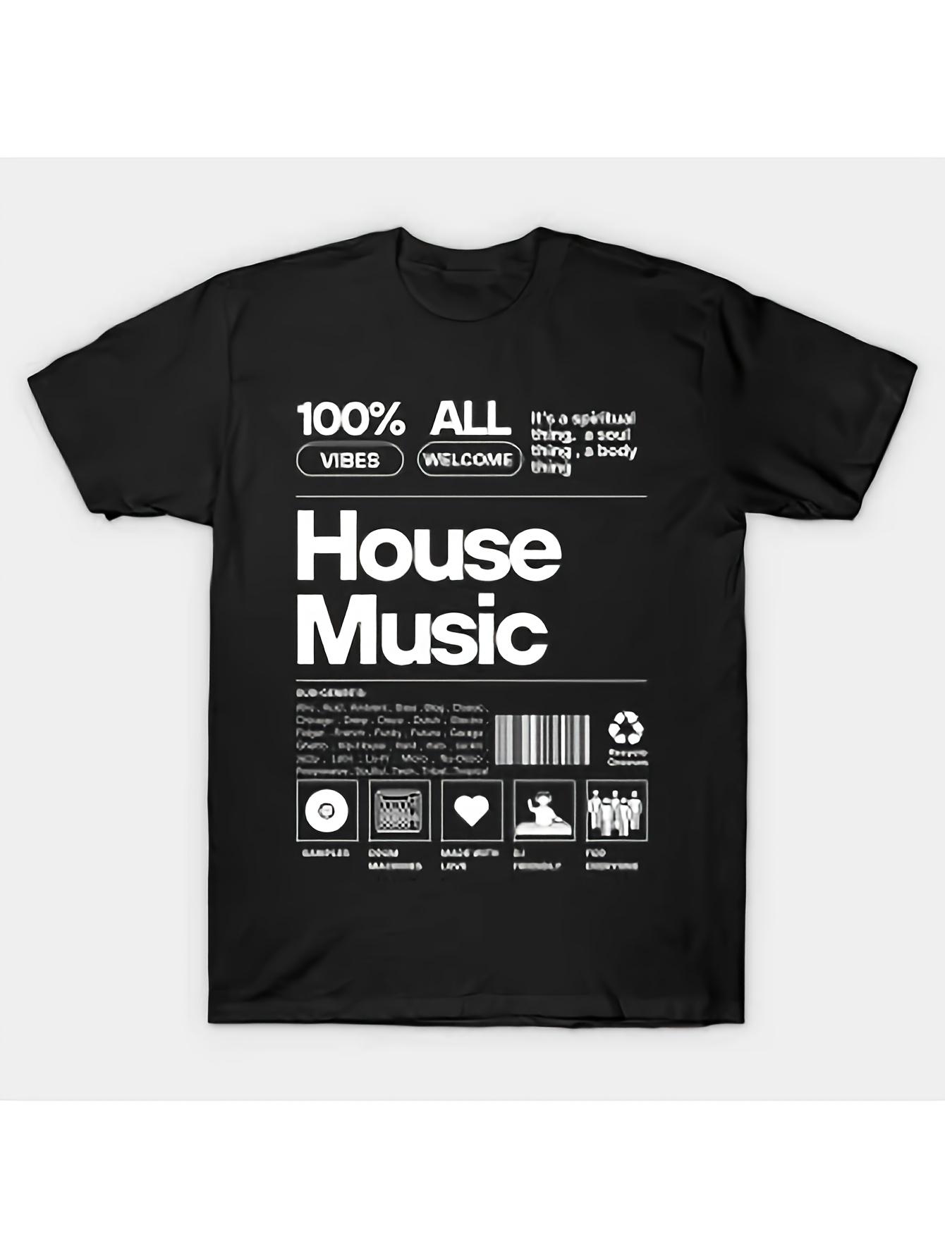 Men s T-Shirt Y2K House Music White 4XL