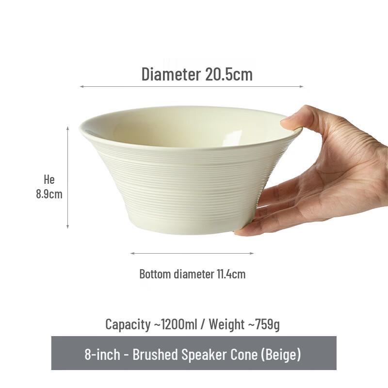 

ZISIZ Minimalist Ceramic Dinner Bowl