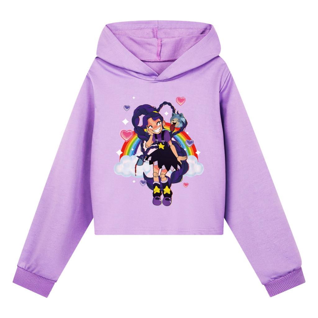 5626 Kids Girls Anime Cartoon Lily Lovebraids Short Style Long Sleeves Hoodies 110cm