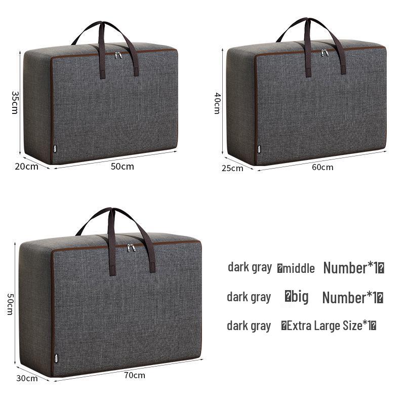 

Gray Cationic Large Capacity Quilt & Clothes Storage Bag Medium 50x35x20 темно-серого