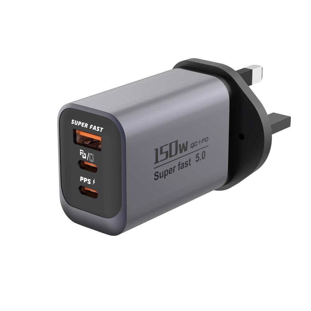 Portable 3 Ports Mobile Phone Charger USB Type C US/EU/UK Plug Power Supply Universal Power Adapter Travel