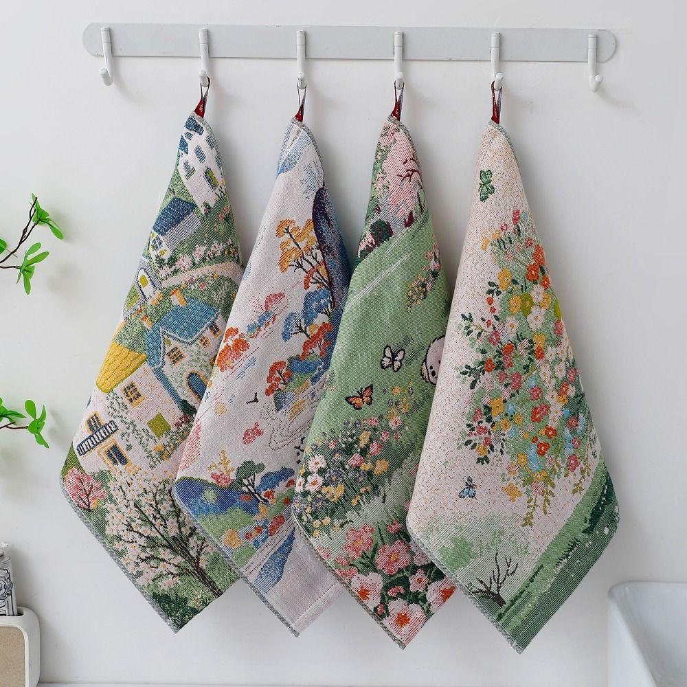 34x40cm Pure Cotton Face Towels 4 Layer Cotton Gauze Dish Cloth Large Hand Towel Home Restaurant