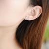 S925 Silver Reindeer & Christmas Tree Asymmetrical Stud Earrings - Women's Korean Mori Style
