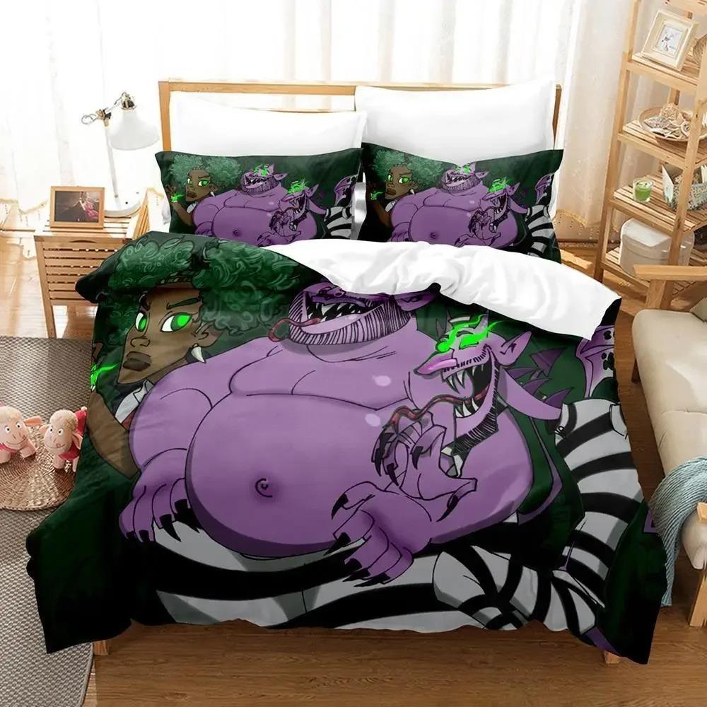 Nowy Komediowy Zestaw Pościeli Wendell & Wild Pojedynczy Bliźniaczy Pełny Queen King Size Zestaw na Łóżko Dorosły Dziecko Sypialnia Zestawy Poszewek na Kołdrę 3D Anime Łóżko