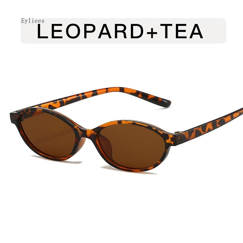 Retro Small Oval Sunglasses Women Fashion Retro Green Gradient Shades Uv400 Men Trending Round Rivets Sun Glasses
