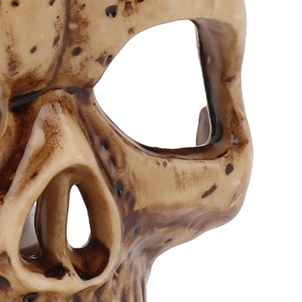 Skull Night Lamp Plug Into Wall Adjustable Brightness Resin Skeleton Night Light Skull Wall Decor for Halloween EU Plug 220V