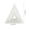 Retro for Triangle Wave Frame Cutting Die Carbon Steel Template Festive DIY Deco
