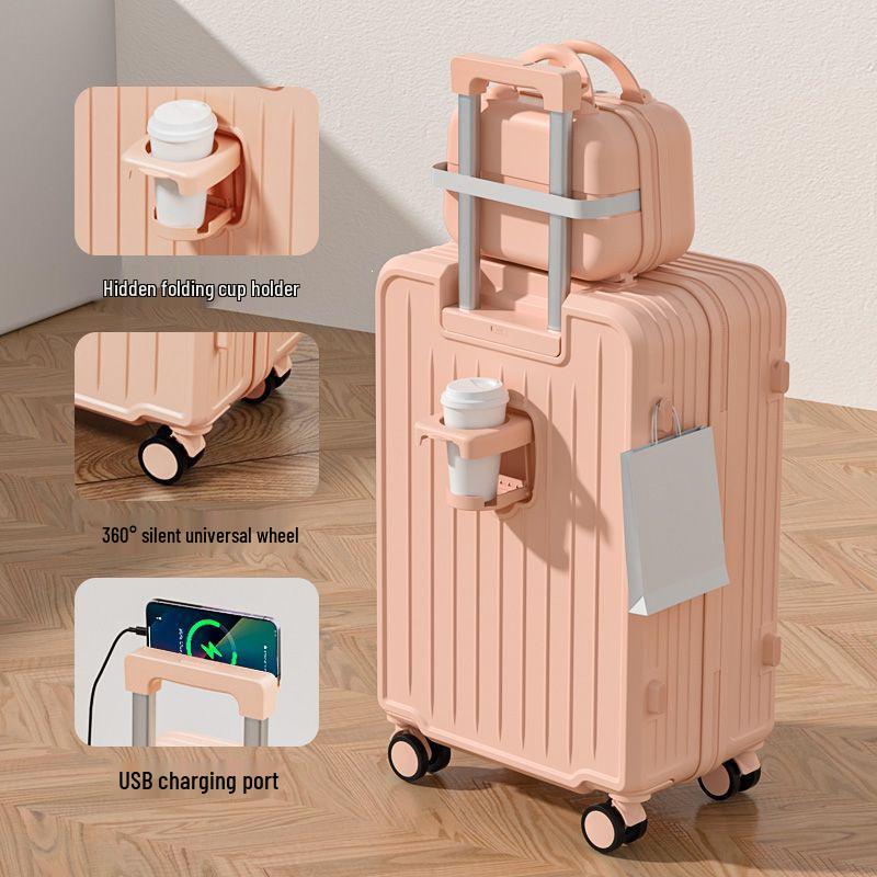 Durable 20-inch Silent Trolley Suitcase for Women and Men