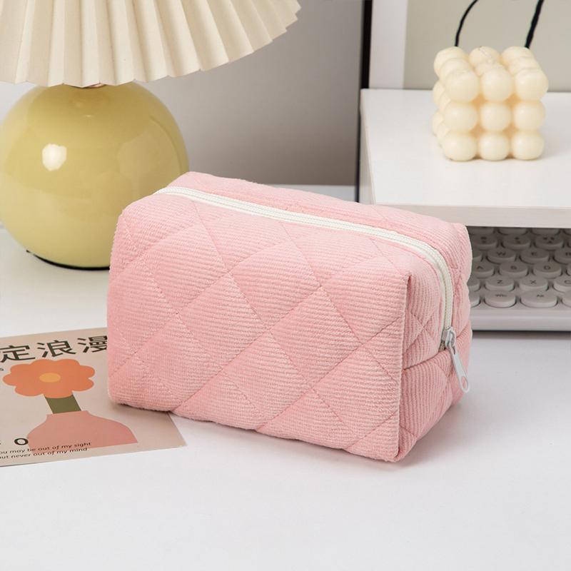 Cestovní přenosná minimalistická kosmetická taška s velkou kapacitou a měkkým úložným prostorem s mašlí