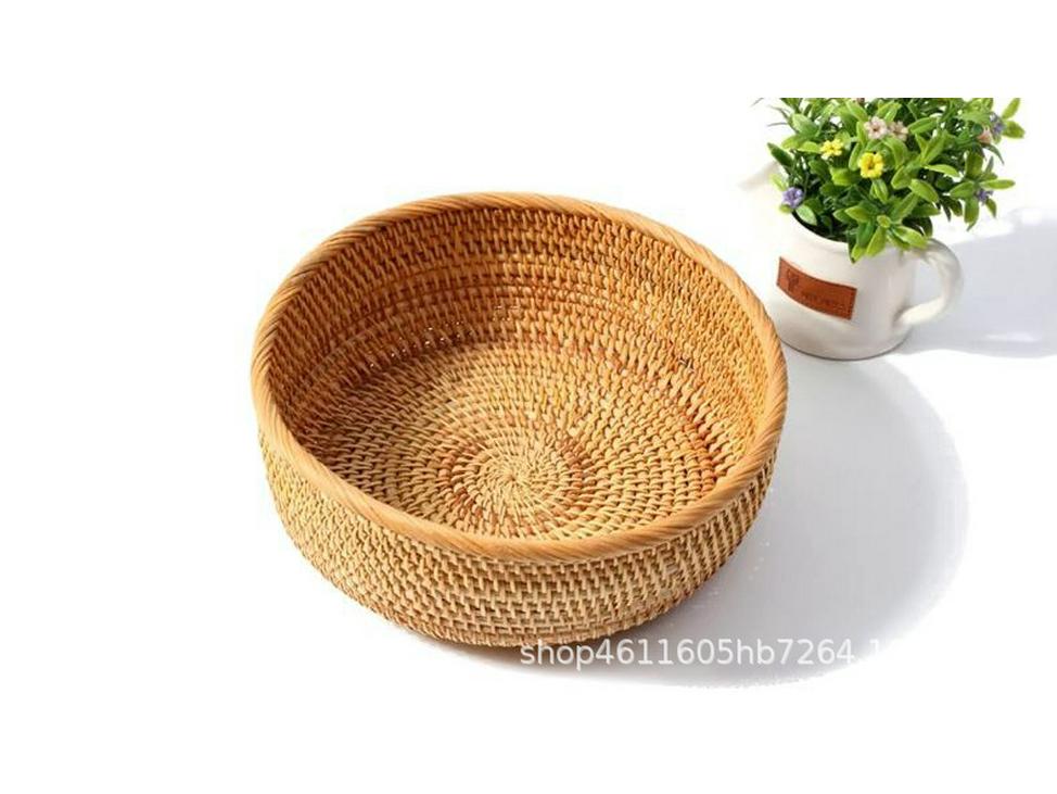 Handmade Woven Basket for Storage, Fruit, Bread, Steamed Buns, Snacks & Picnics