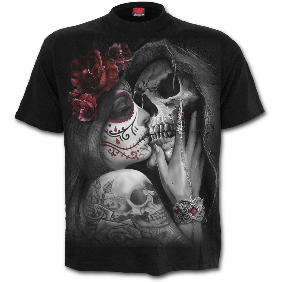 Spiral Direct Dead Kiss T-shirt Tattoo Sugar Skull Demon Love Gothic Rose XXXXL