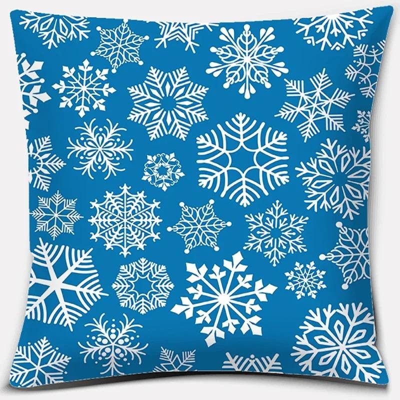 Taies d'oreiller à thème de Noël Accessoires de voiture Bureau Père Noël Salon Canapé Taies d'oreiller pour la maison