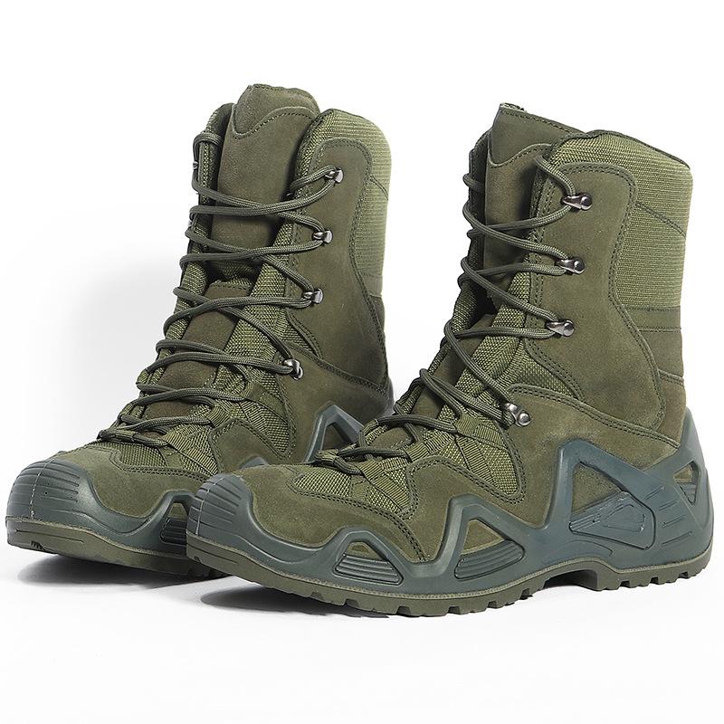 Military Boots Waterproof Outdoor Enthusiast Men's Anti Slip Wear-resistant Hiking Shoes High Top Combat