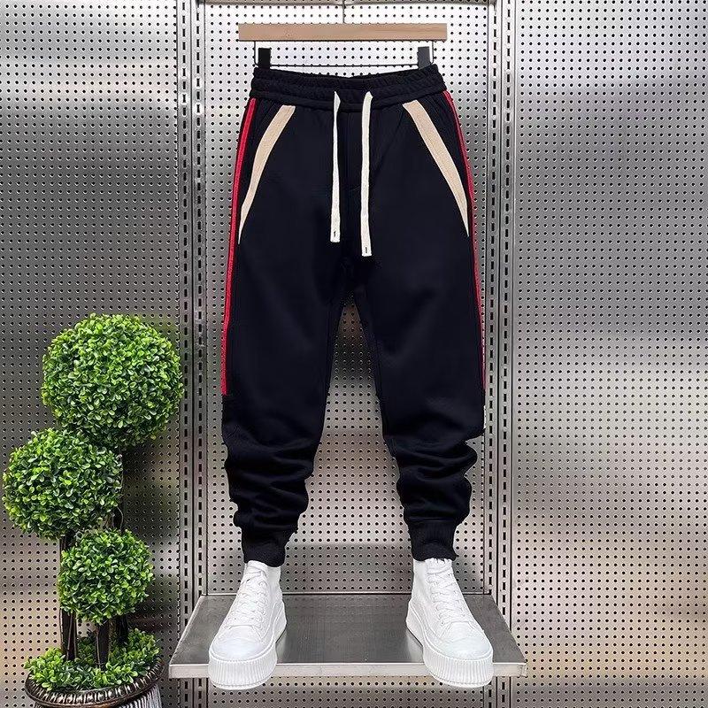 Men's Sweatpants Solid Loose Fit Mens Sweatpant Autumn Fashion Joggers Pants Unisex Elastic Waist Track Pants Male Trousers