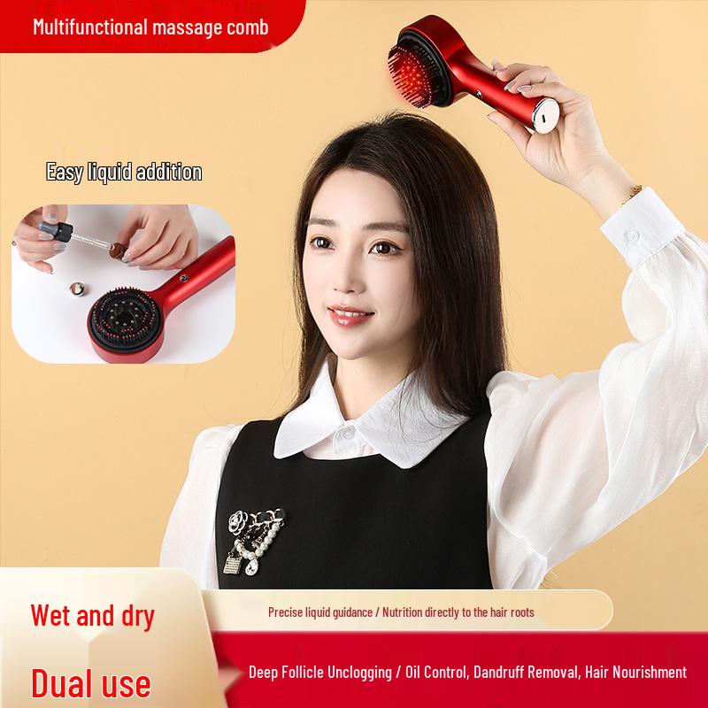 Electric Scalp Massager & Hair Growth Comb with Red Light Therapy