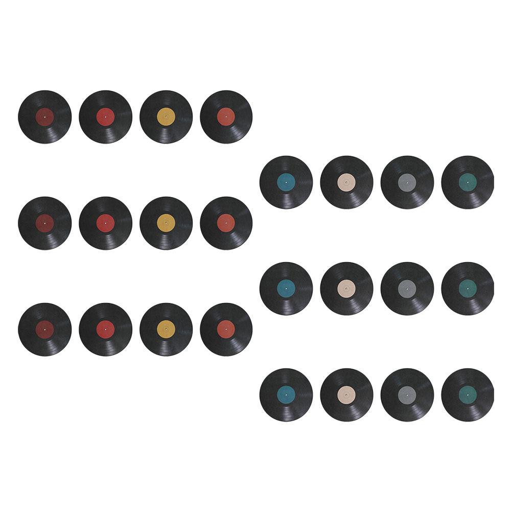 3 set Record Wall Sticker Retro Music For Living Room Bedroom Cafe Bar Music Party Decor Party Wall Decor Stickers