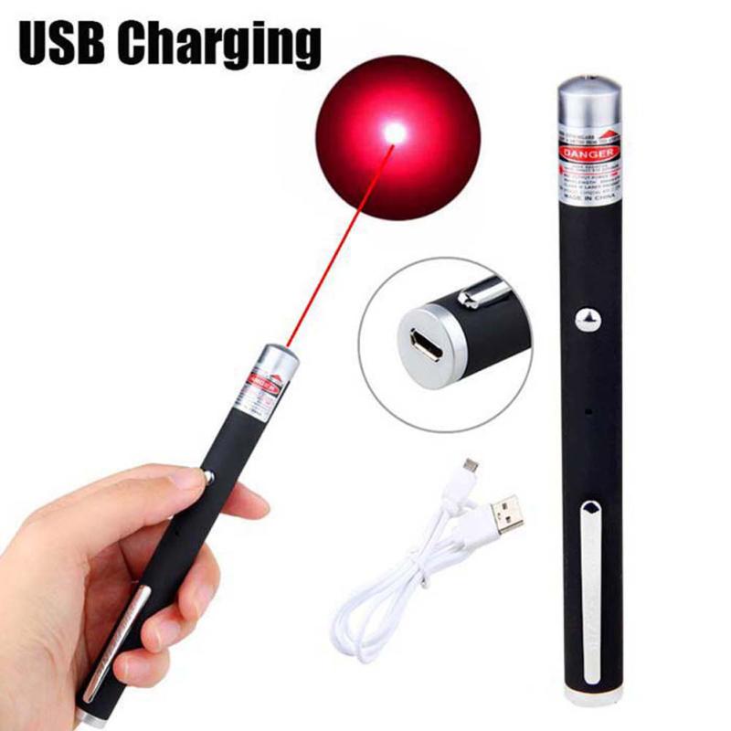 Powerful Laser-pen Usb Charging Laser-pointer Sight For Presentations Teaching Children