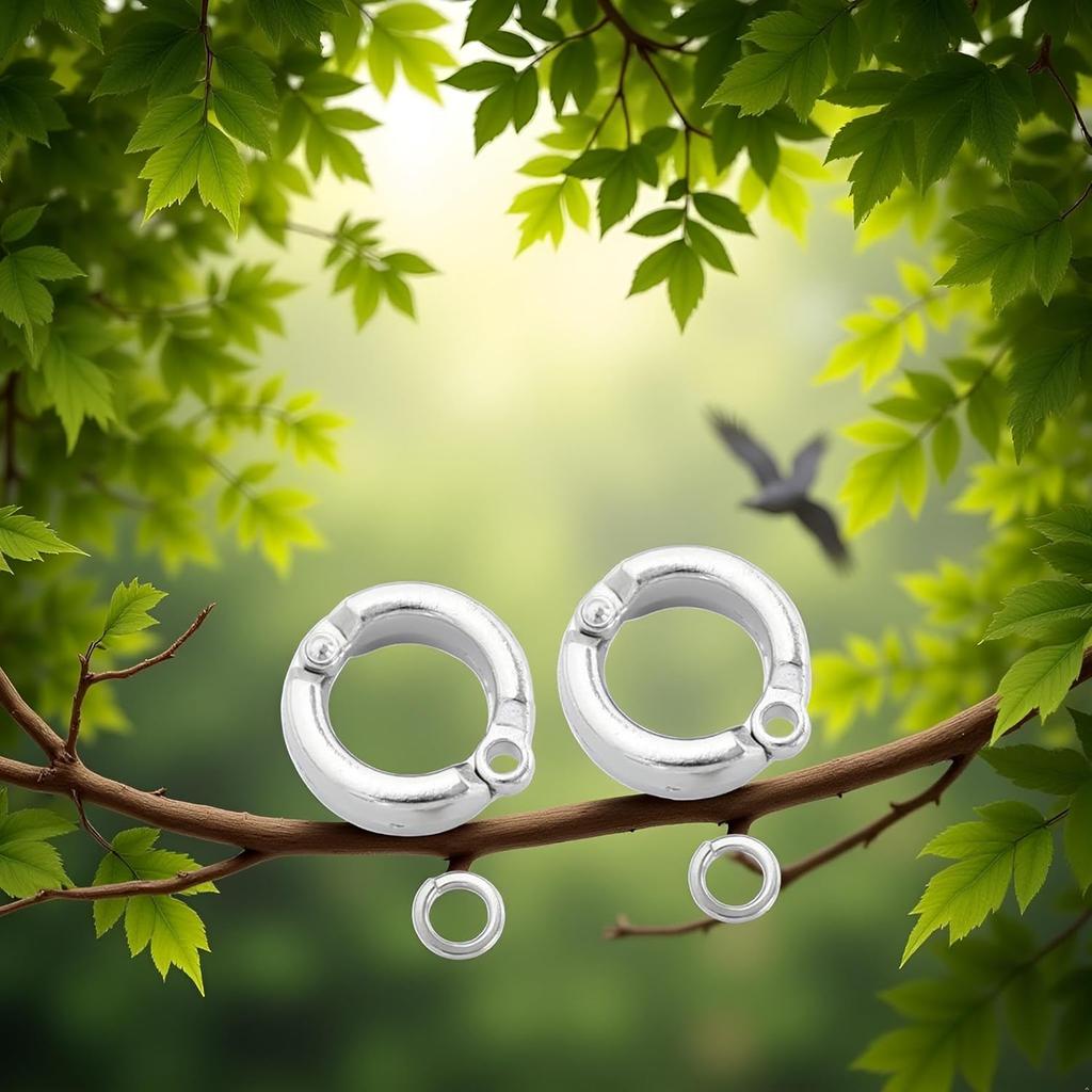 2Pcs Silver Parrot Foot Rings, Bird Leg Rings Metal Bird Foot Ring Outdoor Fly Training Parrot Leg Bands Birds Opening Clip(Inner Diameter 5.5 mm),