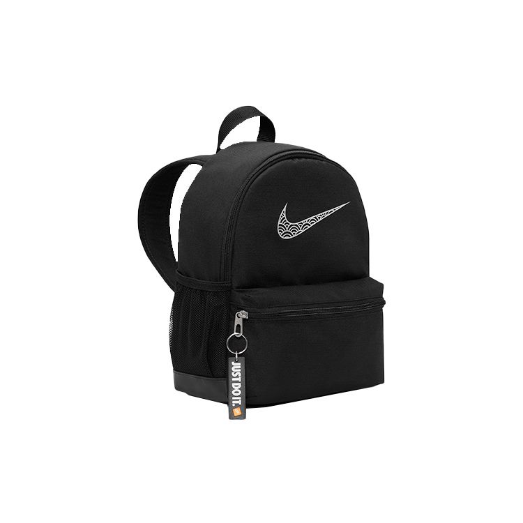 Nike Printed Logo Outdoor Casual Sports Fabric Backpack Women Backpack Black DQ3411-010