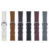 For Samsung Galaxy Watch7 44mm/40mm Plaid Texture Watch Band 20mm Adjustable Leather Wrist Strap