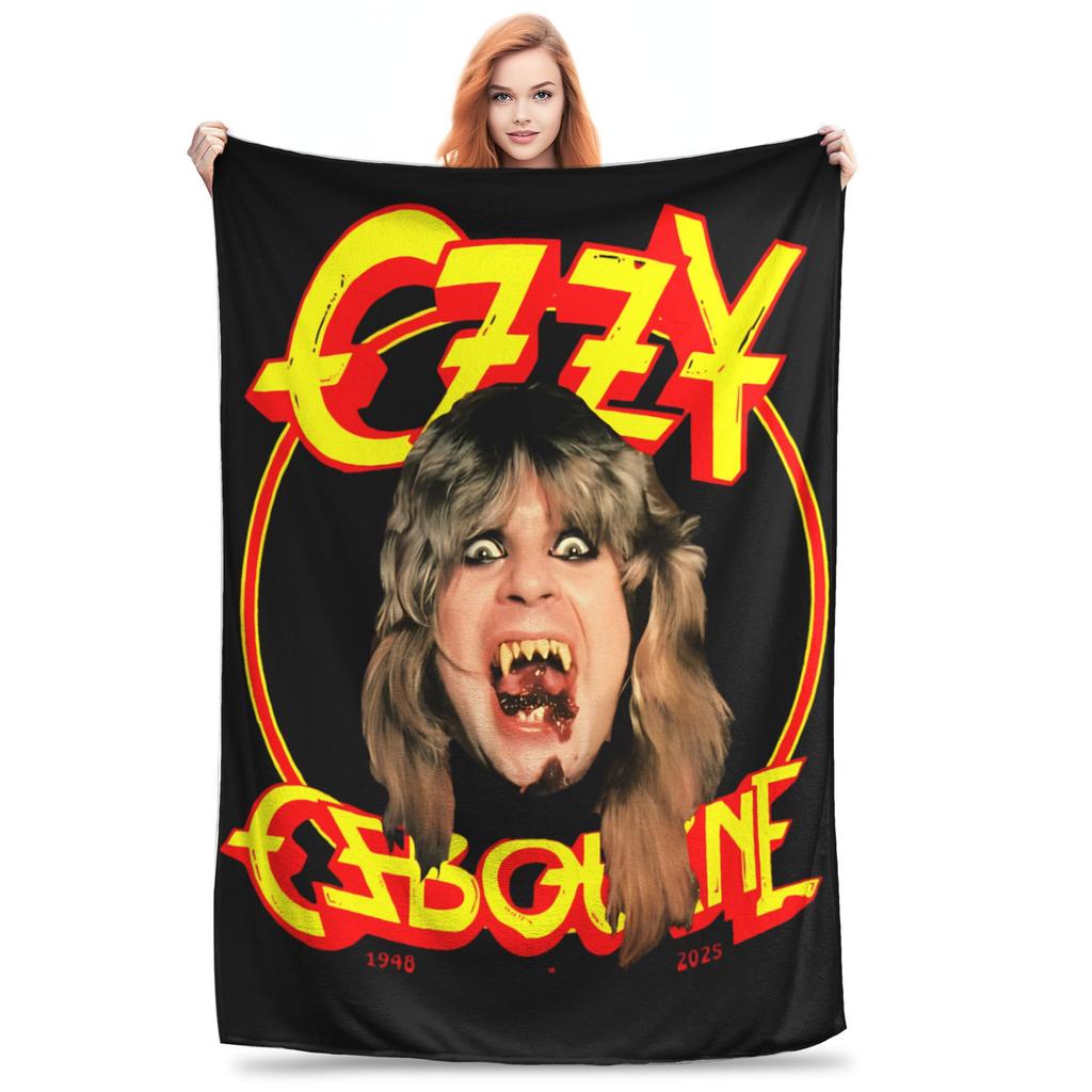 Black Sabbath Ozzy Osbourne Deka Back To The Beginning Tour Teplá plyšová přehozová deka Pro domácí dekoraci Cestování Kancelář Flanelová