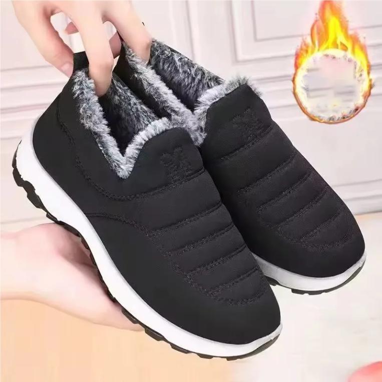 

Мужские зимние теплые и водонепроницаемые ботинки-дутики с шерстяной подкладкой, теплые уличные короткие ботинки 39 чёрный