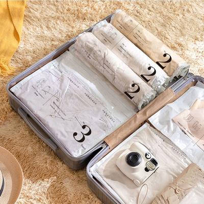 No-bleed Hand Roll Vacuum Compression Bag Luggage Special Clothing Travel Storage Down Jacket Air Clothing Bag