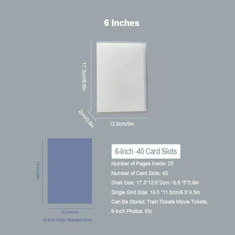 Elegant and Minimalist Polaroid Frosted PP Photo Album Large Capacity Pocket Storage Book Multi Specification Inf