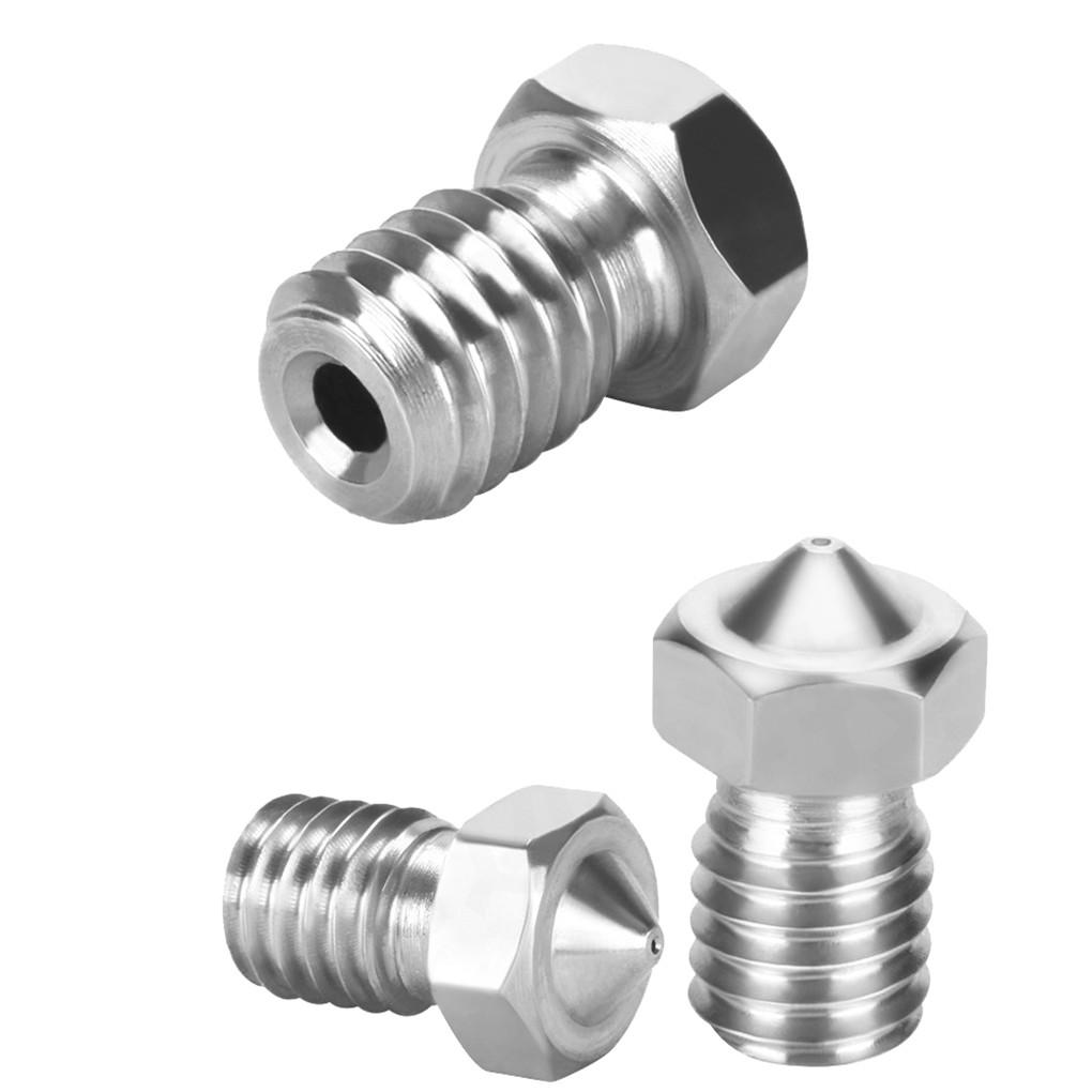 3D Printer Nozzle Stainless Extrude Head Firm Printer Thread Removable Filament Nozzle