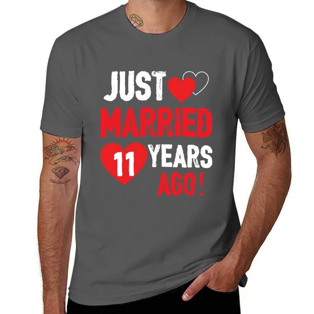Just Married 11 Years Agofunny Anniversary Couple Tshirt Holiday Lightweight Tshirt
