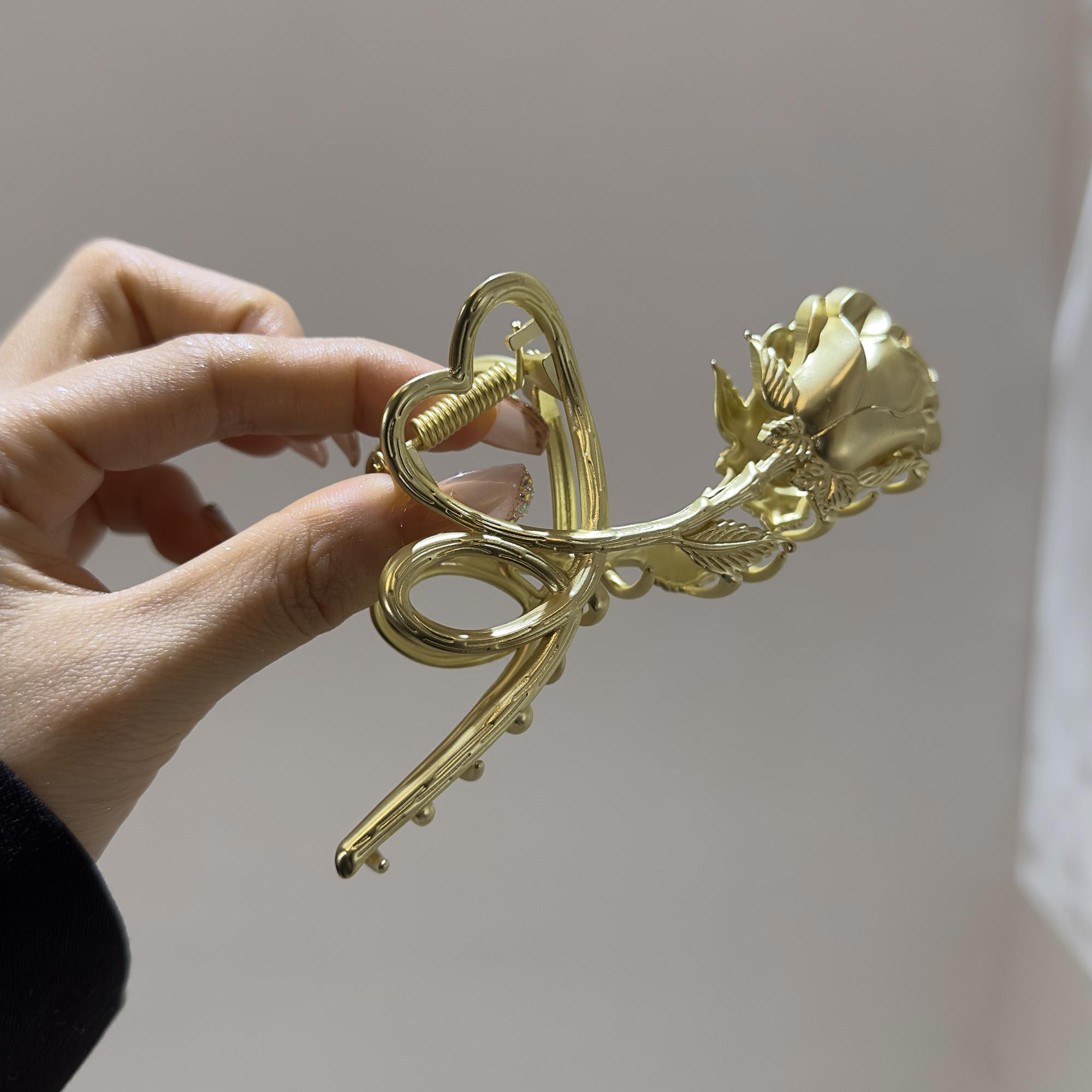 

VANIKA Женский Новый Большой Металлический Роза Цветочный Зажим для Волос Краб Дамская Мода Заколка для Хвоста Заколки для Волос для Девочек Головной Убор Аксессуары для Волос