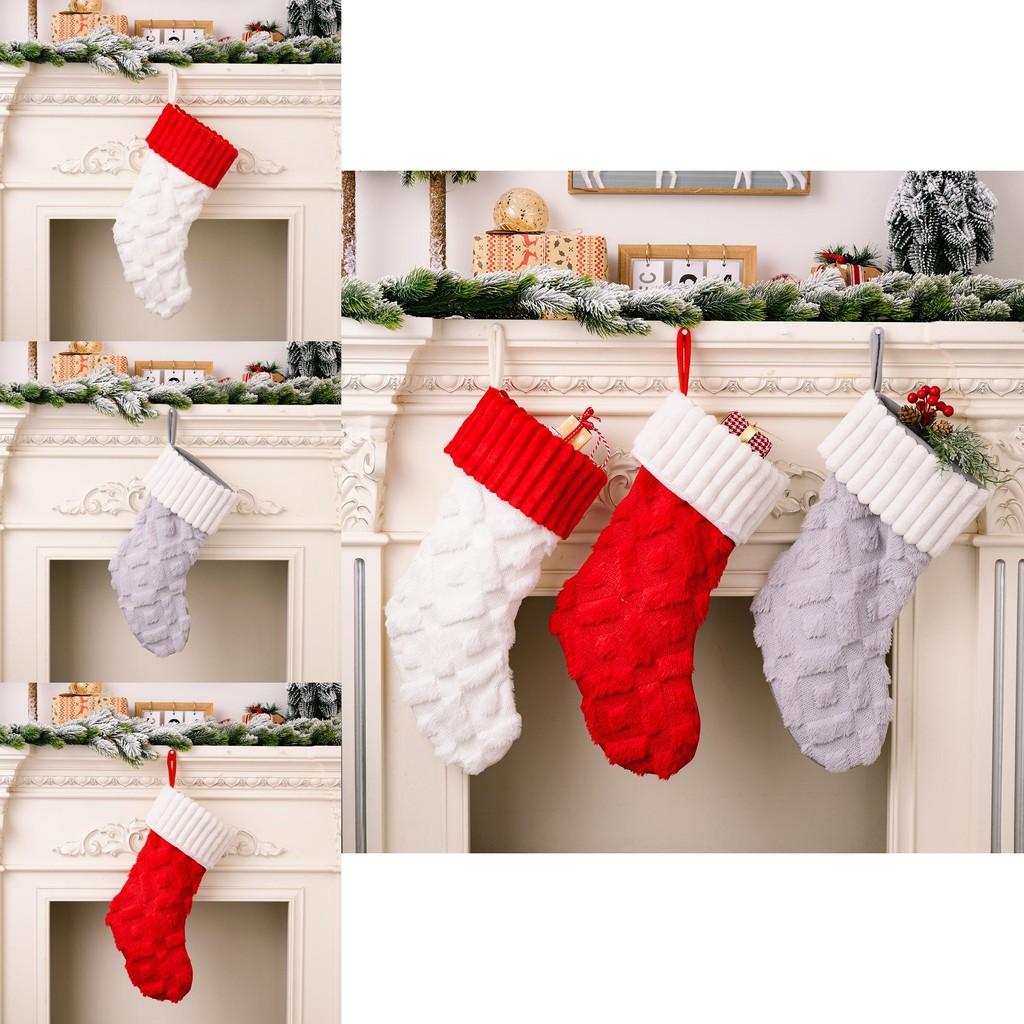 Stylish And Elegant Plush Christmas Stockings For Festive Winter Celebrations
