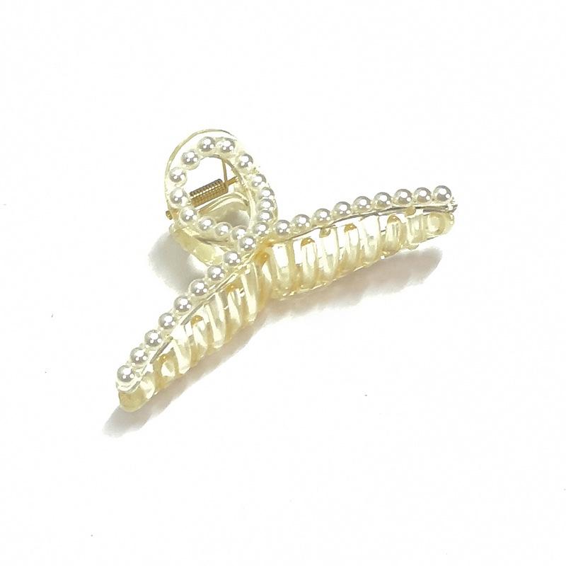 Pearl Embellished Ponytail Claw Clip for Updos and Hair Accessories