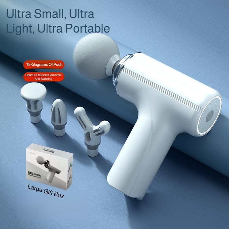 

HOMEFISH Portable Electric Massage Gun with 4 Interchangeable Heads & LED Light for Full Body Relaxation Electric Massage Gun 220 V