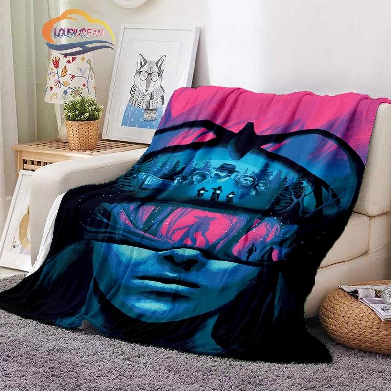 Horror Series Stranger Things Series Flannel Blanket Bedroom Sofa Bed Four Seasons Soft Blanket Travel Light Comfortable Blanket
