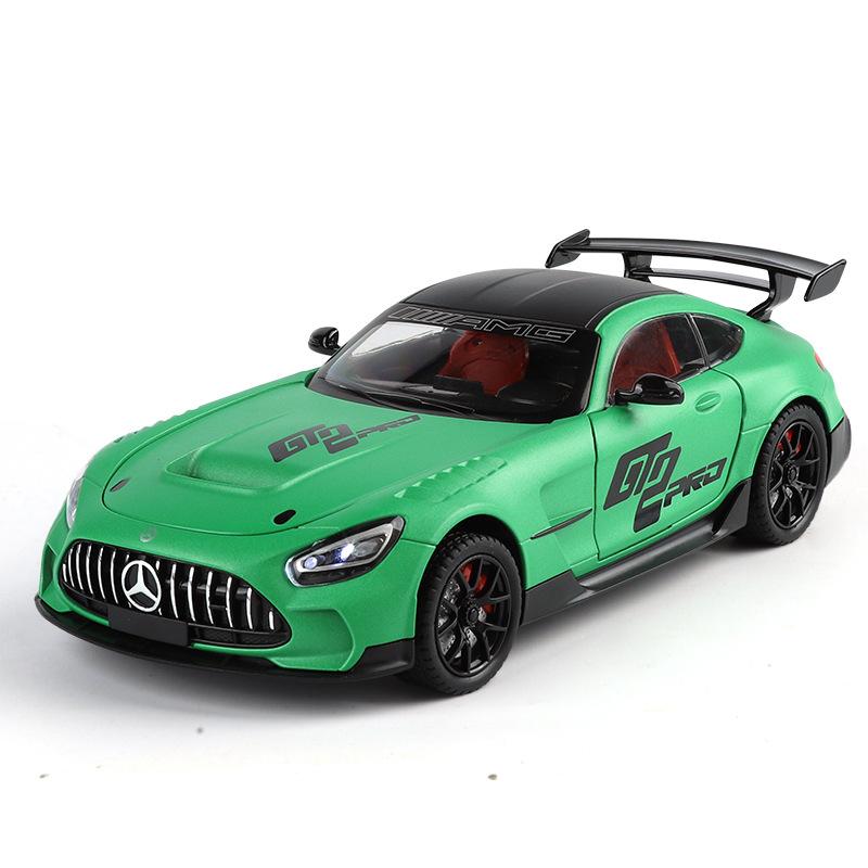 1/24 Mercedes Benzs AMG GT Alloy Miniature Car Diecast Metal Scale Car Model Sound and Light Collection Children Toy Vehicles Gifts