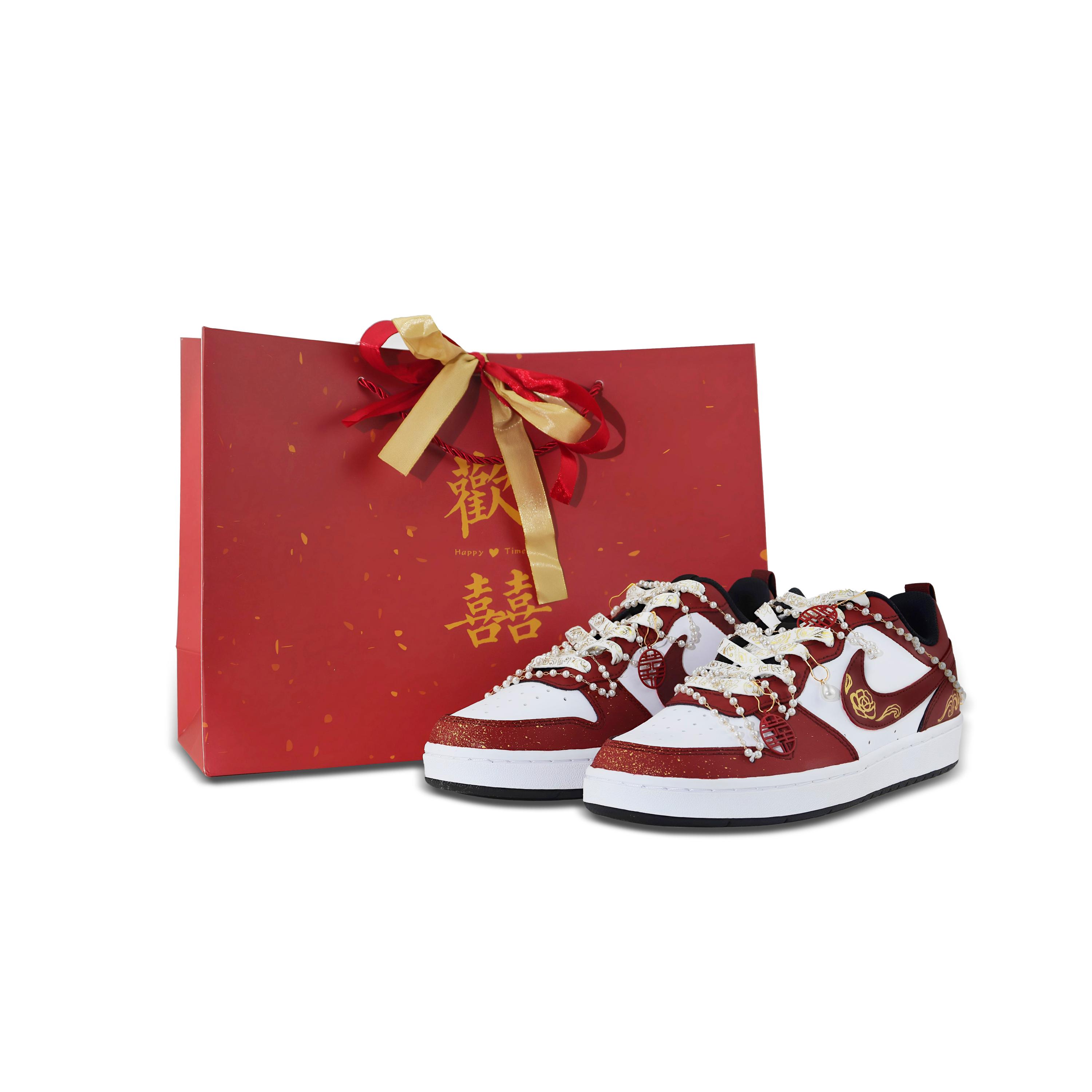 

Nike Court Borough 2 Slip Resistant, Abrasion Resistant, Lightweight Low top Skateboard Shoes Women s Gold Red BQ5448-115(Team129-) 40