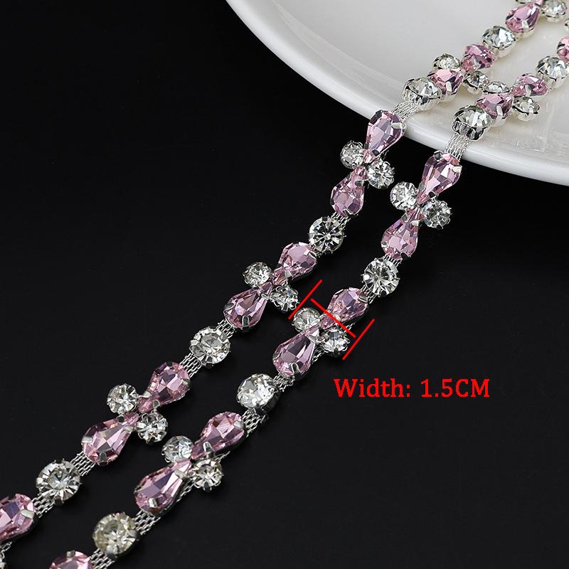10Yards Rhinestone Chain Diamond Trim Fringe Crystal Bling Accessories DIY Craft Wedding Party Decoration Gift Rhinestone Ribbon