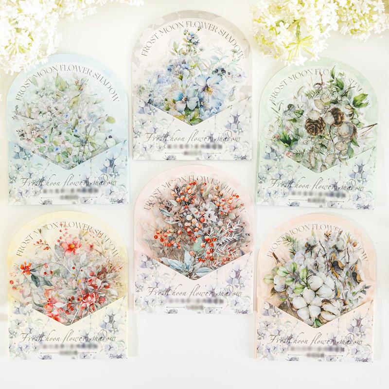 Mr.Paper,20PCS, Plant Themed Stickers, DIY Decorative Scrapbook Notebook Photo Frame Diary Stationery Flower Leaf Stickers Gifts