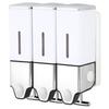[Over 100,000 Units Shipped] PREMM Shampoo Dispenser, Magnetic, Wall-Mounted Shampoo Bottle (White, Triple 550ml X 3)