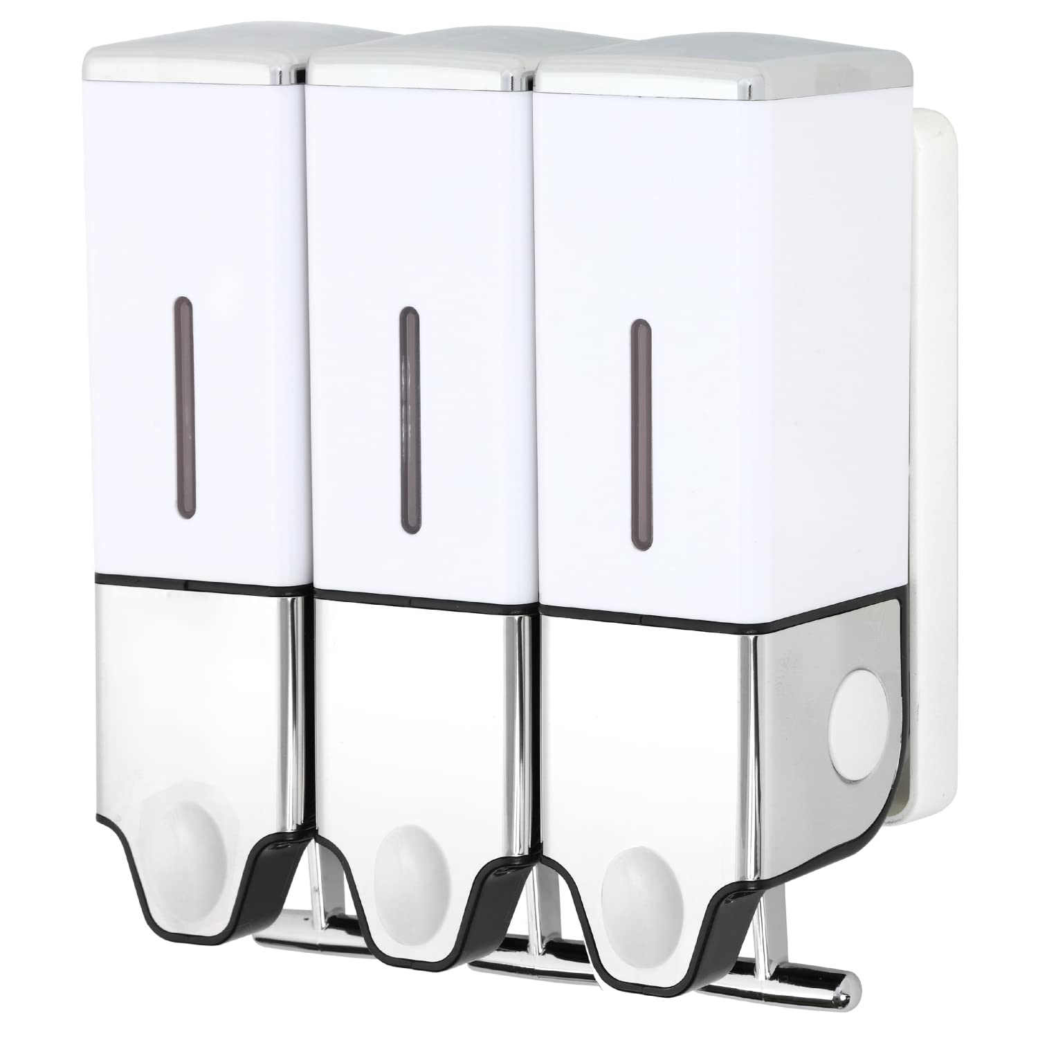 

PREMM Magnetic Shampoo Dispenser Triple 550ml x [100,000th Shipment] Wall-Mounted (White, 3) белый
