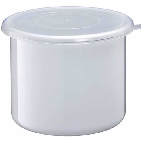 Takagi Metal Heat-Resistant Storage Container, Canister, Enamel, 14cm, 1.9L, Dishwasher Safe, FS-14W