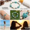 Bohemian Shell Starfish Bracelet for Women Summer Beach Turtle Beads Bracelet Handmade Rope Chain Trendy Vacation Jewelry Gift